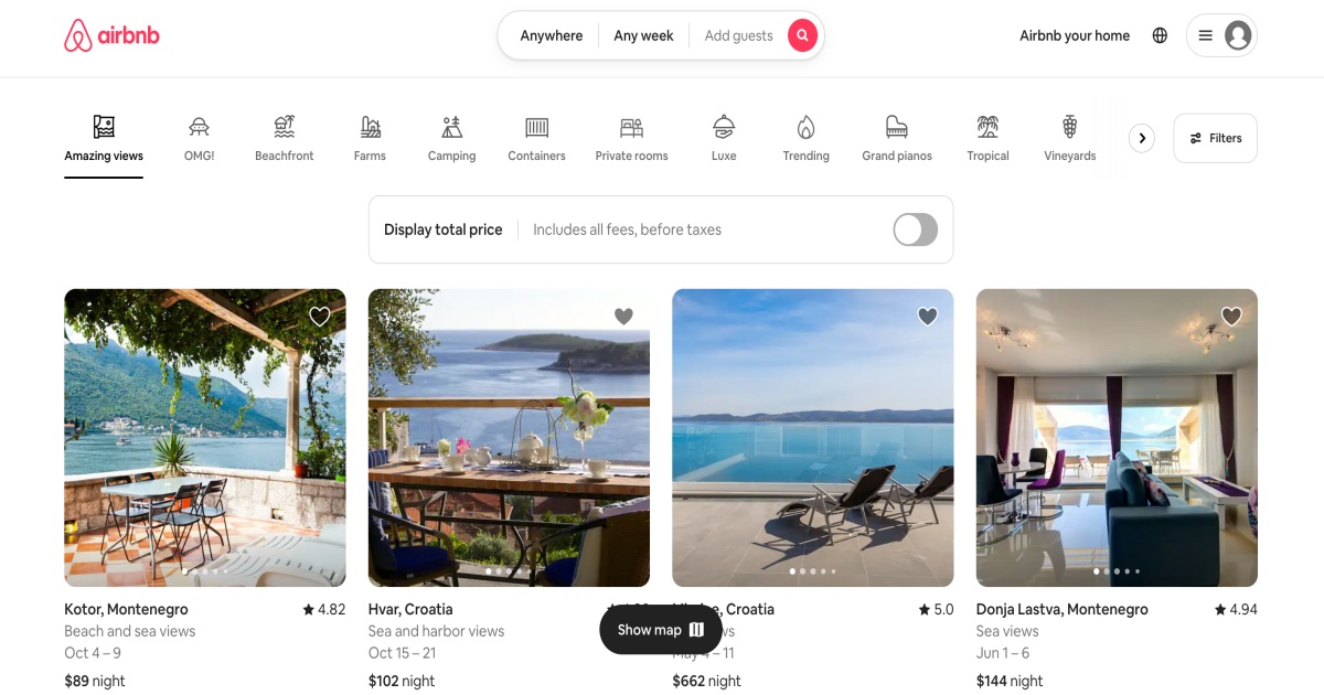 Airbnb marketplace example